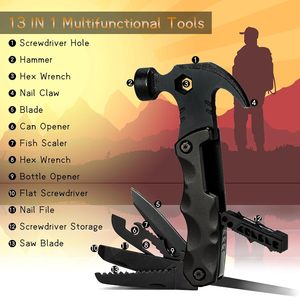 Peaktop <strong>Multitool</strong> Hammer Camping Accessories, 13 in 1 Multi-Functional Hammer - Product Image 2