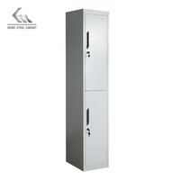 Armoire de rangement Casier Bureau École GYM Métal 2 Portes Acier Casier 2 Niveaux Fer Placard