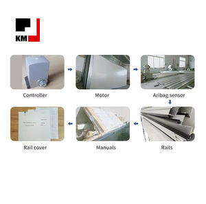 <span class=keywords><strong>Porte</strong></span> <span class=keywords><strong>de</strong></span> <span class=keywords><strong>garage</strong></span> verticale à double battant en aluminium et verre, style moderne, résistante au vent, avec surface finie - Product Image 3