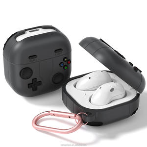 Funda de silicona con diseño de reproductor de juegos retro apta para Galaxy <span class=keywords><strong>buds</strong></span> Live <span class=keywords><strong>buds</strong></span> <span class=keywords><strong>2</strong></span> Pro/<span class=keywords><strong>buds</strong></span> FE con llavero - Product Image 1