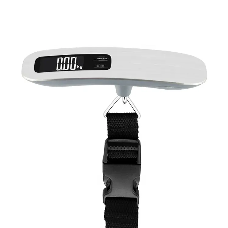 Blacklight ЖК-дисплей электронные часы из нержавеющей стали от чемодан, пределом взвешивания: 40 кг мини электронные весы с крючком
