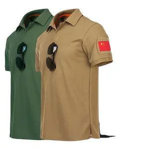 맞춤형 반소매 퀵 드라이 폴로 셔츠 남성 티셔츠 남성 의류 전술 일반 턴다운 폴로 셔츠