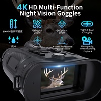 Binoculares de Visión Nocturna Digital con Iluminador IR de 850nm, HNV600, Cámara de Visión Nocturna Infrarroja con Video 4K, Equipo para Exteriores