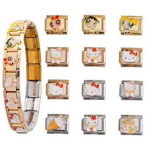 Cartoon Modular <b>Bracelet</b> Zinc Alloy Detachable Charm <b>Beads</b> Unisex Jewelry Gift - Product Image 5