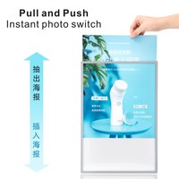Panneau de menu rétroéclairé LED portable pour extérieur et intérieur, cadre d'affichage mince A1 A2 A3 pour café, restaurant, fast-food