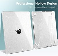 Coque rigide transparente scintillante pour ordinateur portable MacBook Air 13 pouces 2026 M5 2025-2022 M4 M3 M2 M1