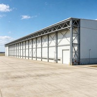 Hangar de Acero Práctico y de Ahorro Energético para Reparación de Aeronaves Privadas y Almacenamiento Diario
