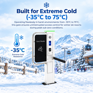 Portillon pivotant automatique pour station de ski en acier inoxydable avec lecteur de carte RFID anti-échappement pour la sécurité des entrées - Product Image 4