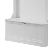 Porte-manteau autoportant en bois personnalisé avec rangement pour chaussures et banc, meuble d'entrée large pour la maison, l'hôtel et la salle à manger