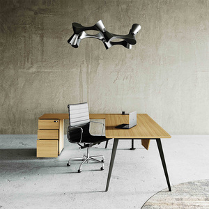 Bureau de direction en forme de <span class=keywords><strong>L</strong></span> moderne avec tiroir, panneau en bois, modulaire, garantie de 3 ans, <span class=keywords><strong>explorer</strong></span> <span class=keywords><strong>l</strong></span>'espace de travail, bureau à domicile - Product Image 2