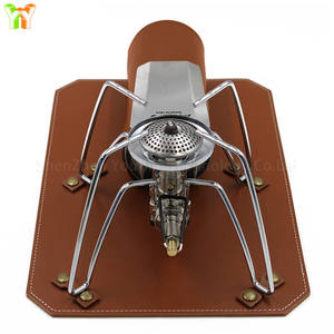 Netum <span class=keywords><strong>2022</strong></span> YY — cassette pliante en cuir, tapis de protection de la tête de poêle à araignée argentée, pour camping en plein air - Product Image 1