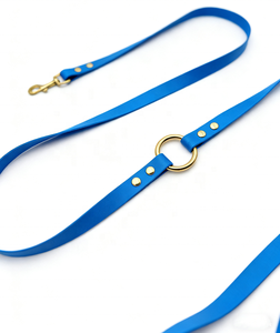 Custom Logo Color Walking Belt Hands Free Pvc Blue <strong>Dog</strong> Leash with Metal Ring for Hanging Waist Pouch and Waist <strong>Lead</strong> - Product Image 2
