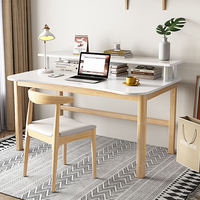 Bureau moderne en bois massif avec étagère de rangement, bureau à domicile et chambre à coucher, table de travail pour étudiants
