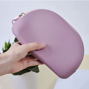 Colorful Candy Waterproof Silicone Cosmetic Bag Zipper Portable Fashion Women Travel <b>Makeup</b> <b>Case</b> <b>Brush</b> Pouch - Product Image 1