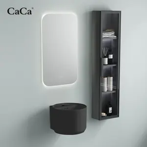 CaCa Modern Sanitary Ware Ceramic Lavatory Wall Hung Mounted Wash Hand Basin For Hotel Bathroom