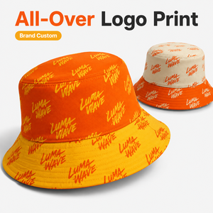 Unisex Custom Bucket <b>Hats</b> With Logo Spring and Summer Fashion <b>Flat</b> Top Sun Protection <b>Hat</b> Printed Fabric for Fishing Day Use Cap - Product Image 1