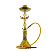 Prix d'usine de gros narguilé égyptien moyen arabe narguilé ensemble forme aigle doré fumer pipe à eau Shisha