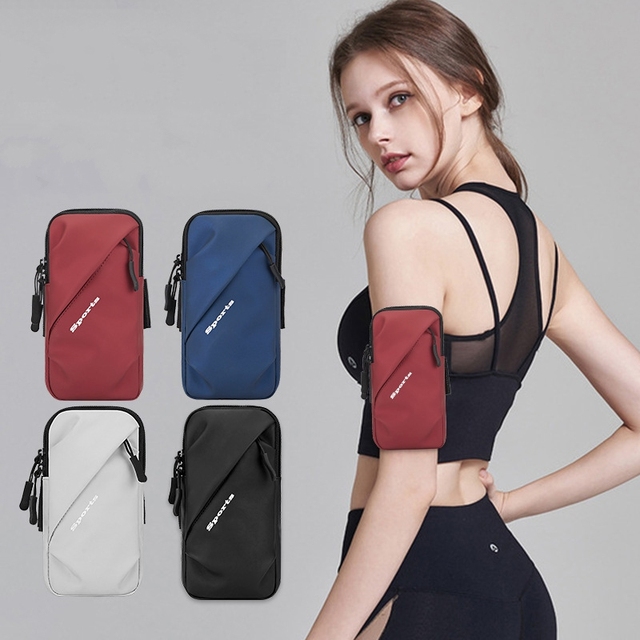 Sport Fitness Elastic Band Adjustable Waterproof Wrist Mobile Cell Phone Holder Purse Running Arm Pouch Bag with Logo
