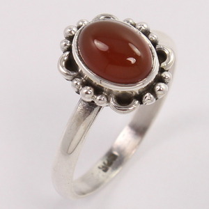 Nouveau fait à la main 925 bague en argent Sterling massif bijoux naturels pierres précieuses Look Royal toutes les tailles britanniques anneaux de cornaline rouge - Product Image 1