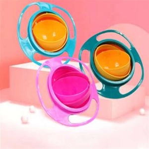 Plato de Alimentación Sólida Antiderrames para Bebés, Plato Giratorio de 360 <span class=keywords><strong>Grados</strong></span>, Plato de Equilibrio, Plato Volador para Bebés - Product Image 2