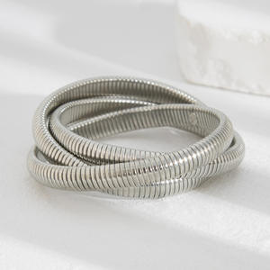 Stapelstijl Druppelvormige Gladde Armband Gewikkeld In Zinklegering Prom Armband Set Sieraden - Product Image 5