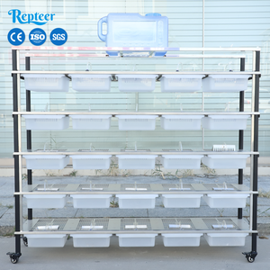 Cage d'élevage de rongeurs de luxe en acier inoxydable 304, avec motif à pois en plastique pour l'alimentation et l'observation, cage de transport robuste pour petits <span class=keywords><strong>animaux</strong></span> - Product Image 1