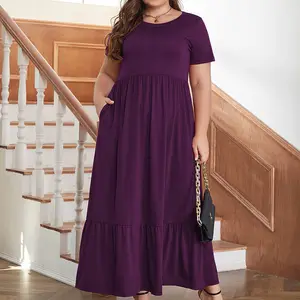 Tùy chỉnh cộng với kích thước Maxi Dress cho đi lại in Châu Âu, Mỹ và phi Dresses/