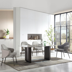 Chaise de café ANGIE de haute qualité pour salle à manger, design moderne avec matériau PU, pieds en acier, chaise de salle à manger individuelle personnalisable pour villa - Product Image 5
