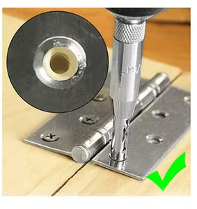 ATI-Jeu de 4 forets de quincaillerie pour charnière d'armoire de fenêtre de porte avec 1 clé hexagonale - Product Image 5