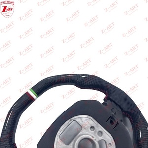 Volant en fibre de carbone sèche Z-ART SVJ avec fil <span class=keywords><strong>orange</strong></span> pour Lamborghini <span class=keywords><strong>Aventador</strong></span> S LP700 LP720 LP740 LP750SV LP770 SVJ - Product Image 6