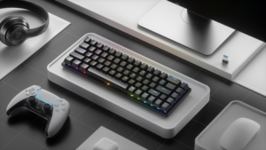 Nouveau clavier de jeu mécanique à 60 % avec interrupteurs bleus, 68 touches, rétroéclairage LED RGB, USB, design ultra-fin, claviers de jeu - Product Image 4