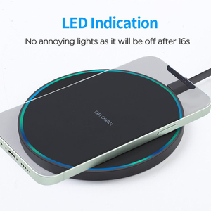 Cargadores Inalámbricos para Teléfonos Móviles Inteligentes, Portátiles, de Escritorio, 15W, Redondos, con Logotipo Personalizado, Cargador Inalámbrico Universal para Teléfonos Celulares - Product Image 4