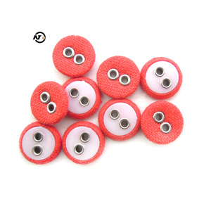 Boutons en aluminium personnalisés à deux trous, recouverts de tissu, avec œillets, attaches décoratives pour vêtements, garnitures pour enfants - Product Image 5