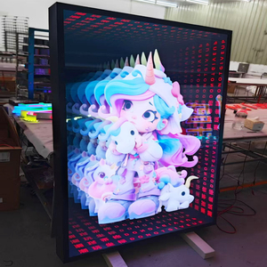 Custom Large 3D Logo Infinity Mirror <b>LED</b> Neon <b>Sign</b> UV Print Pattern Green Remote Touch Control IP65 Glass Office Shops Companies - Product Image 3