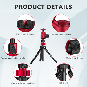 ポケットミニ調節可能な金属製デスクトップ三脚マウント360度ボールヘッド<span class=keywords><strong>DSLR</strong></span> & デジタルカメラ用 - Product Image 3
