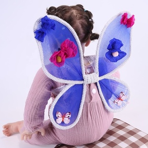 Alas de Mariposa con Lentejuelas Brillantes Azules para Niños, Diseño Nuevo para Diwali y Graduación - Product Image 1