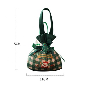 2025 New giáng sinh Eve <span class=keywords><strong>Canvas</strong></span> Dây Kéo Túi cầm tay Apple Hộp quà tặng cho giáng sinh trang trí thanh lịch giáng sinh Túi Quà Tặng - Product Image 5