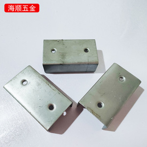 Conector de tubo de acero Haisun Hardware de 4x6 mm, 2.0 mm de grosor, inserto rectangular para unión de muebles - Product Image 1