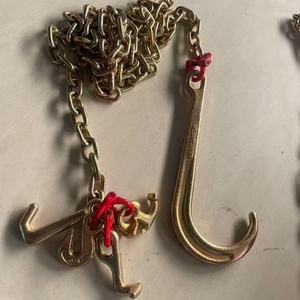 H-QUALITY G70 <strong>J</strong> <strong>Hook</strong> Tow Chain V Bridle with <strong>J</strong> <strong>Hooks</strong>,Grab <strong>Hooks</strong> for Flatbed Truck Trailer Safety Chains - Product Image 2