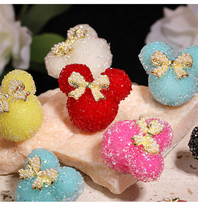 Perles en acrylique colorées en forme de boule de diamant, style moderne, vente en gros, pour la fabrication de bijoux DIY, accessoires, 27x29mm, 11g - Product Image 1