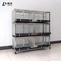 Pigeonnier LIZE à Trois Niveaux avec Accessoires pour Pigeons à Vendre Meilleure Vente Haute Qualité en Acier Inoxydable Argent Nouveau pour Oiseaux Animaux