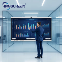 Panneau interactif intelligent tout-en-un INGSCREEN haute résolution avec système Android pour salle de réunion d'entreprise et vidéoconférence