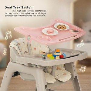 Chaise d'alimentation pour bébé moderne et réglable de qualité supérieure pour restaurants, hôtels, cuisines avec un design robuste, facile à nettoyer, fonctionnalités portables - Product Image 4