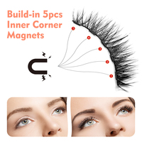 Kit de cils magnétiques en vison avec Eyeliner, kit de cils, sans colle, avec faux cils et pince à cils, étanches