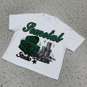 Sérigraphie personnalisée Coton Ras Du Cou Hommes T-shirts Surdimensionnés Haute Qualité 260gsm Lourd Graphique Boxy T-shirts Pour Hommes - Product Image 3