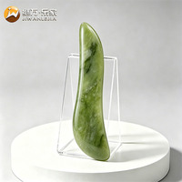 Jiwan Lejia – Outils de massage Gua Sha verts en gros, plaque de massage Gua Sha en pierre pour la beauté, Gua Sha en jade Xiuyan pas cher