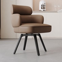Table et chaises de salle à manger rotatives de style italien moderne, mobilier de loisirs en métal de luxe léger pour hôtel ou appartement