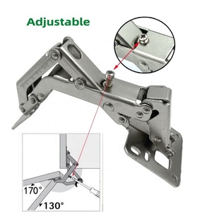 170 Degree Large Opening Angle Frameless Hidden Hydraulic Adjustable Cabinet Hinge - Product Image 3