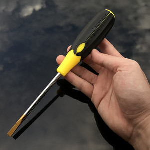 S2 Alloy Steel Flat Head <b>Screwdriver</b> 150 Mm Magnetic Tip Industrial Grade Polished Finish Plastic Handle - Product Image 4