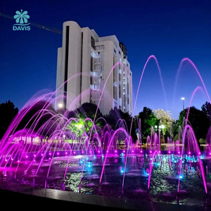 Fontana d'Acqua Moderna Programmabile in Acciaio Inox 304 con Luci LED Multicolore, Ecologica e Resistente per Giardino, Musica e Danza - Product Image 1